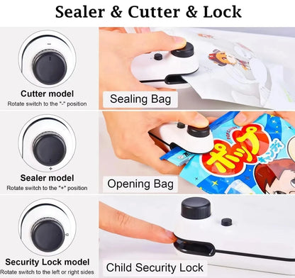 Rechargable  USB 2 In 1 Bag Mini Heat Sealer Storage Bag Plastic Package Snack Sealer Clip Bag Handheld Heat Sealer Bag 2026