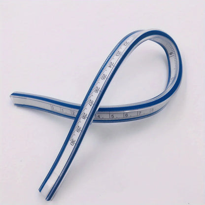 1pc Flexible Curve Ruler with Dual Scale (cm/in) & Flexible Curved Edge - Multi-Functional Ruler for Drawing, Design,Crafting