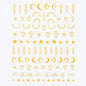 Black White Star 3D Nail Art Sticker Y2K Pentagram Self-Adhesive Decals Laser Shiny Glitters Starlight Manicure Ornaments Slider