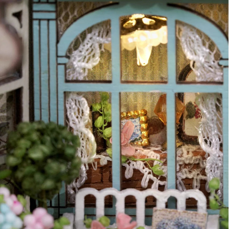 Mini Doll House DIY Small House 3D Puzzle Assembly Building Model Toys Home Bedroom Decoration With Furniture LED Lights Gifts