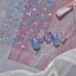 Shiny Blowing Bubble Nail Decorations Stickers 5D Shell Light Love Cat Bubble Transfer Slider Sticker DIY Summer Manicure Decals
