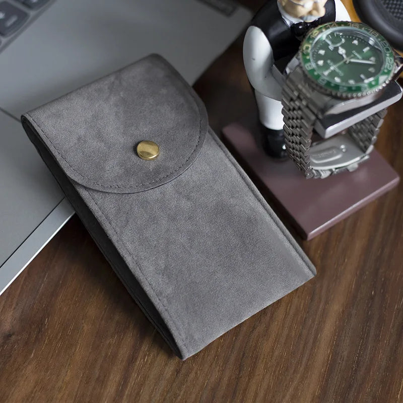 Embers Watch Bag Blue Black Green Watch Box Flannelette Gift Box Travel Storage Case Durable Portable Watch Dust Protection Case