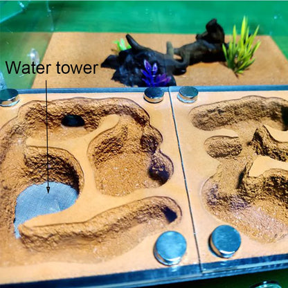 Concrete Ant Farm House Super Large Yellow Mud Ant Nest Gypsum Pet Anthill Insect Castle M Workshop Ant House with Hunting Area
