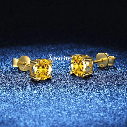 18K Plating Earrings S925 Sterling Silver D Color VVS1 Zircon Earring Stud for Women As Shinning As Diamond Wedding  Jewelry