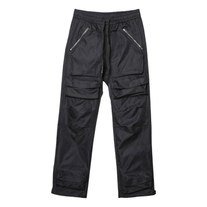 Tactical Cargo Pants Men Streetwear Hip Hop Multiple Pockets Paratrooper Trousers Functional Elastic Waist Casual Pant Techwear