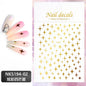 3D Laser Silver/Rose Gold Hollow Cross Star Nail Art Stickers Design Self-Adhesive Hollow Cross Star Nail/Body Art Decor Sticker