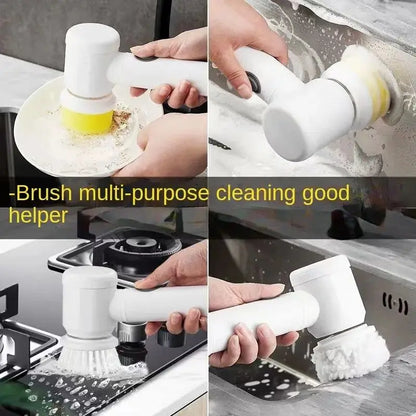 Wireless Electric Spin Scrubber Power Cleaning Brush For Kitchen Bathroom Car Tiles Multi Function Portable Scrub Tool