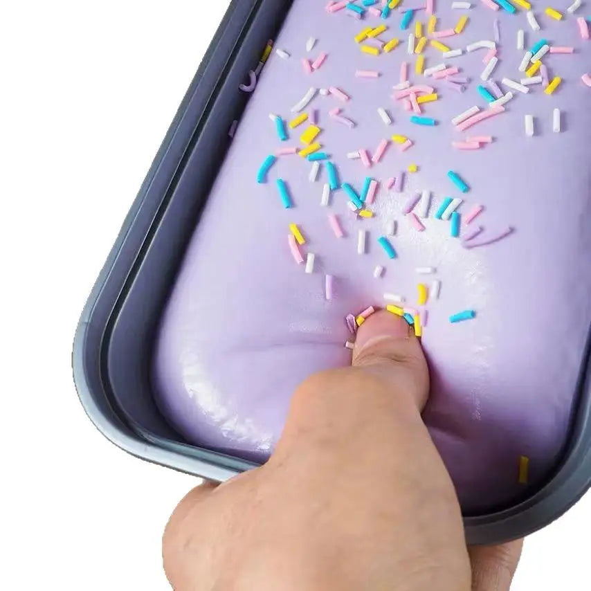 Sticky Box Cake Squishy Toy Slow Rising Squeeze Toy Butter Ice Cream Box Squishy Fidget Toy Anti Stress Release Hand Relax Gift