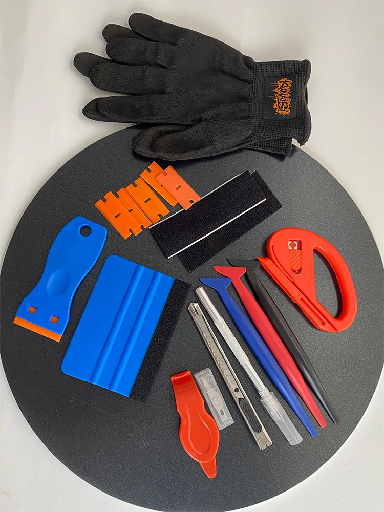 Auto Vinyl Wrap Tools Kit Vinyl Tinting Kit  Car Window Tinting Film Installation Felt Squeegee Wrapping Spatula Covering Tools
