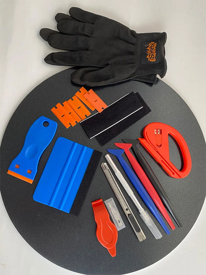 Auto Vinyl Wrap Tools Kit Vinyl Tinting Kit  Car Window Tinting Film Installation Felt Squeegee Wrapping Spatula Covering Tools