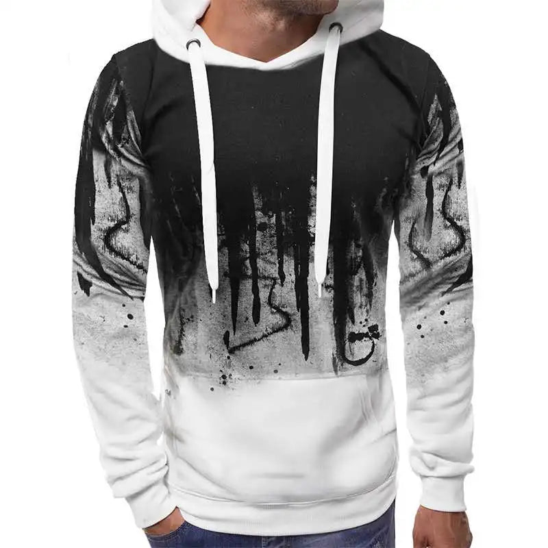 Autumn Winter Trending Tracksuits Men Camouflage Hoodie + Pant 2 Piece Set Sports Wear 3d Ink Jogging Suits