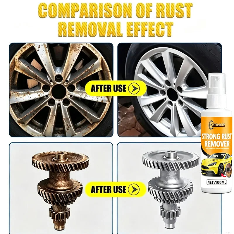 Car Rust Remover, Quick Wheel Maintenance and Cleaning, Metal Iron Powder Stain Remover