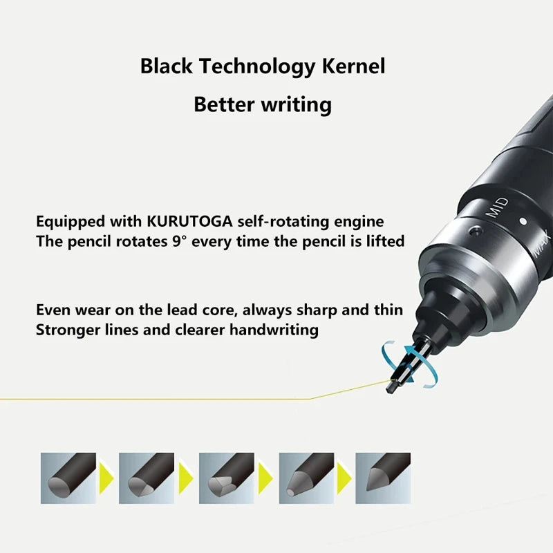 Japan Uni Kuru Toga DIVE Spin Mechanical Pencil M5-5000 Automatic Core/lead Self-revolving 0.5mm Advanced Drawing Art Stationery