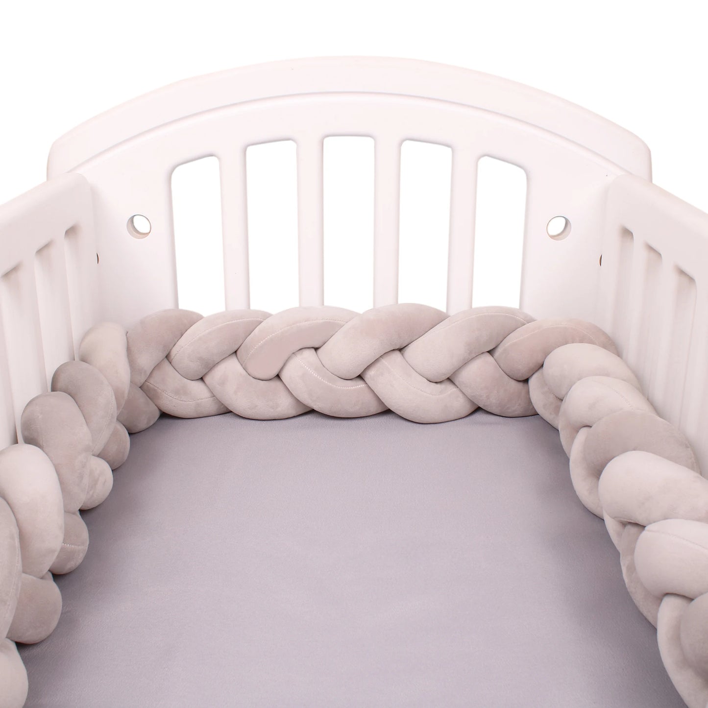 1-4M Baby Bumper Bed Braid Knot Pillow Cushion Bumper for Infant Crib Protector Cot Bumper Room Decor Crib Bedding Braid Set