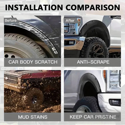 Car Modification With Wide Body Wheel Arches And Mudguards Suitable For SUVs And Off-Road Vehicles With Widened Wheel Arches