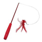 Durable 3-section Cat Teaser Wands Interactive Funny Telescopic Fishing Pole Stick Teaser Cat Accesorios