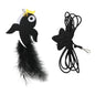 Self-play Cat Toy Swinging Cat Toy with Elastic Rope Feathers Bell Hanging Cat Teaser for Indoor Cats Self-play Hunting
