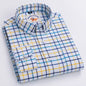 Casual Pure Cotton Oxford Mens Shirts Long Sleeve Embroidery Horse Design Regular Fit Fashion Button Man White Dress Shirt