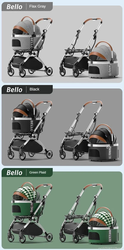 Pet strollers Aluminum tube trolley pet bag separate cat dog car car travel tourist car foldable stroller dog puppy stroller
