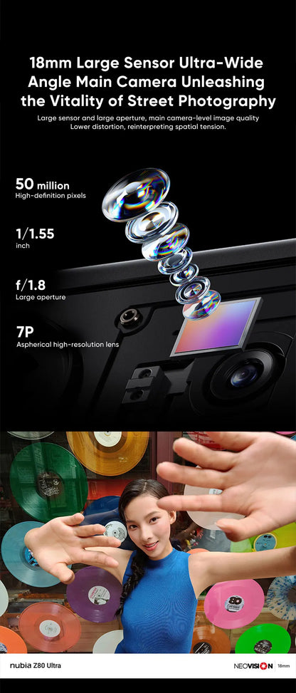 Global Version Zte Nubia Z80 Ultra 5g Snapdragon 8 Elite Gen 5 7200Mah 6.85'' 144Hz Oled Display 90W Fast Charging 64Mp+50Mp Ai