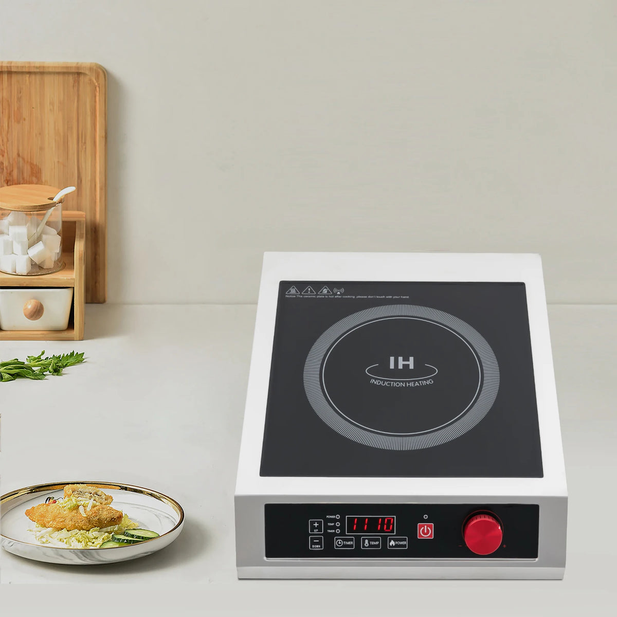 3500W Commercial Induction Cooktop Electric Induction Stove LED Display Anti-crush Induction Hob Cooker