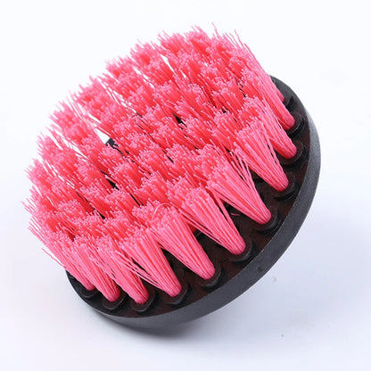 4'' Blue Electric Scrubber Brush Drill Brush Kit Plastic Cleaning Brush Tool for Car Tires Nylon Brushes Car Detailing