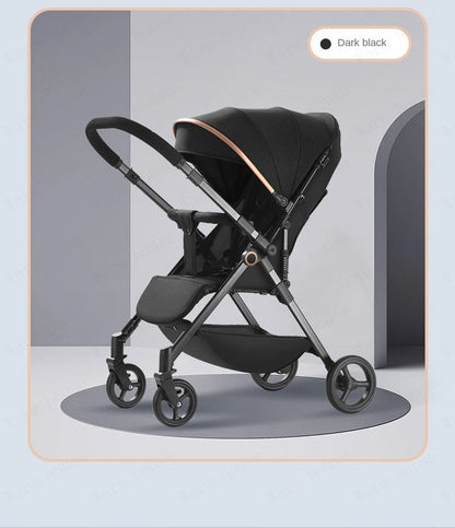 Baby Carriage,Bi-directional ultra lightweight foldable high landscape four wheel shock absorber baby stroller,baby cart