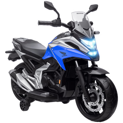 The electric motorcycle for children is equipped with two engines. Children aged 3 to 6 years can drive the motorbike with music and head. The size is 107x46x75cm and the load is 30kg.