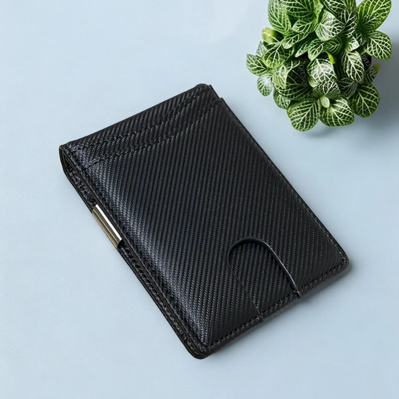 Rfid Carbon Fiber Luxury Men Wallets Money Bag Slim Thin Man Card Holder Wallet for Men Small Short Purse Male Vallet Billfold