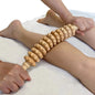 Full Body Massager Fascia Massage Tool Anti-slip Ratcheted Wooden Handle for Arms Legs Hips Soft Rolling Massage