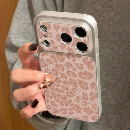 Luxury Leopard Print Cortex Leather Phone Case For iPhone 17 Pro Max 12 13 14 15 16 11 Cases Shockproof Bumper Back Cover Funda
