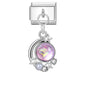 Wholeasle Shiny Zircon Shell Love Heart Devil Eyes Italian Charm Links Fit 9mm Stainless Steel Bracelet Women Jewelry DIY Making