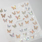 Shiny Jelly Butterfly Charming Golden Gradient Bowknot 5D Self Adhesive Nail Art Sticker Flower Petal Rhinestone Manicure Decals