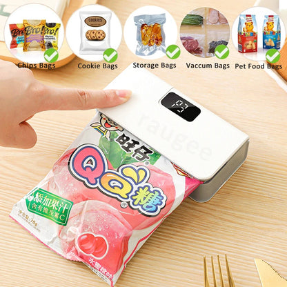 Bag Sealer Mini Plastic Bags Sealer 2in1 Portable Packaging thermal Sealing Machine Rechargeable Food Storage Plastic Bag Sealer