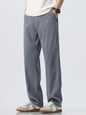 Summer Lyocell Fabric Ultra-thin Trousers Men's Loose Straight Cool Breathable Daily Sports Blue Casual Trousers Fashion Korean