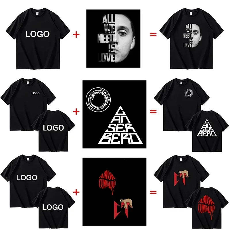 Customized Cotton Printed T-shirts Men Fashion Short Sleeve Round Neck Tshirt Women Personality Casual Tee Tops Camiseta