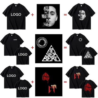 Customized Cotton Printed T-shirts Men Fashion Short Sleeve Round Neck Tshirt Women Personality Casual Tee Tops Camiseta