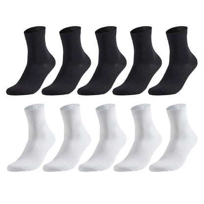 10 Pairs Men's Cotton Socks New Style Black Business Men Socks Soft Breathable Summer Winter for Male Socks Plus Size 38-47