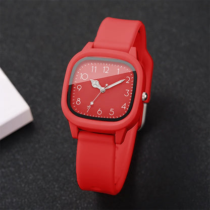 1/3/10PCS Fashion Silicone Band Women Quartz Watches Set Casual Arabic Dial Wristwatch for Girls Clock Reloj Hombre（Without Box）