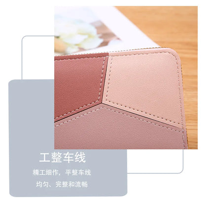 Fashion Zipper Wallets Womens Long Purses Handbags Coin Purse Cards Holder PU Leather Billfold Wallet