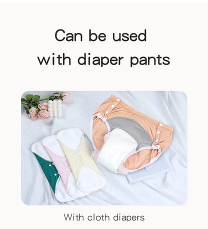 3pcs Reusable Sanitary Pads Cotton Yarn Washable Period Pads High Absorbency Leak-Proof Protection Skin-Friendly for Daily Use