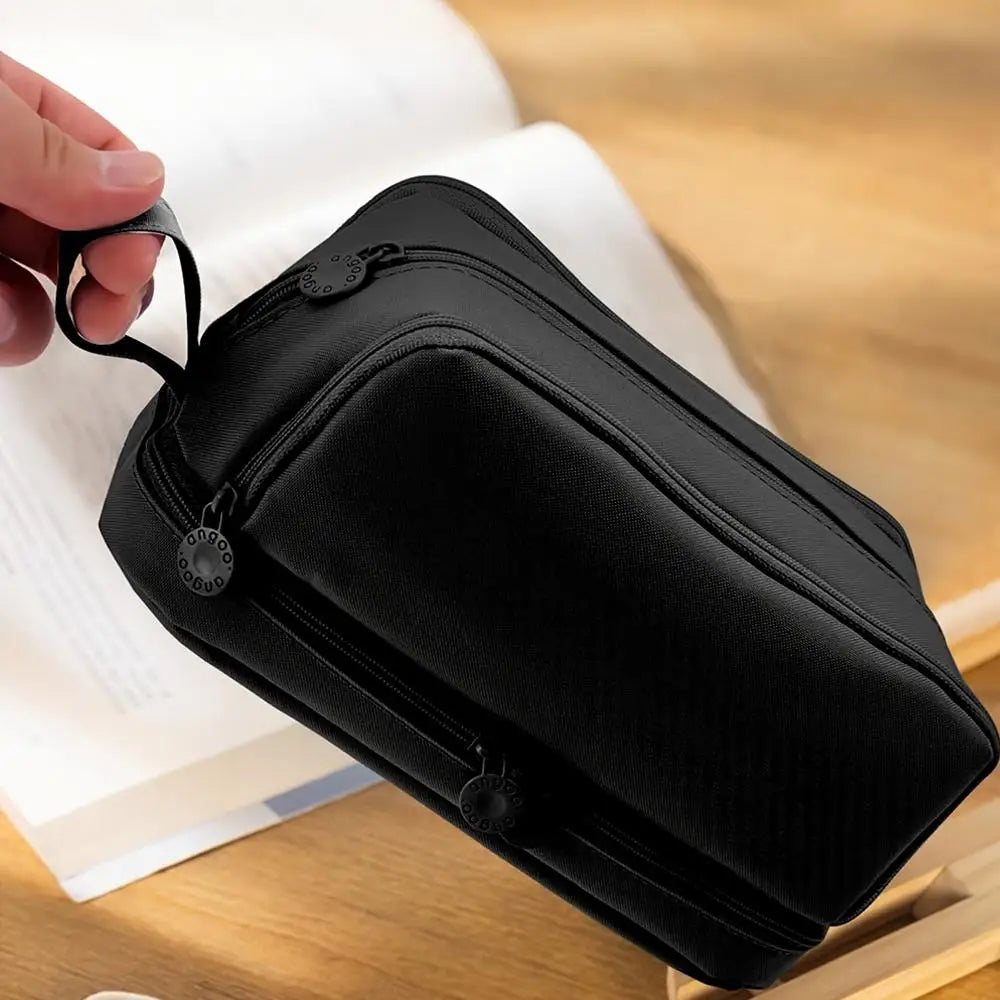 Macaron Color Large Capacity Pencil Case Multi Layer Compartments Eco Friendly Material Zipper Closure for School Storage Bag