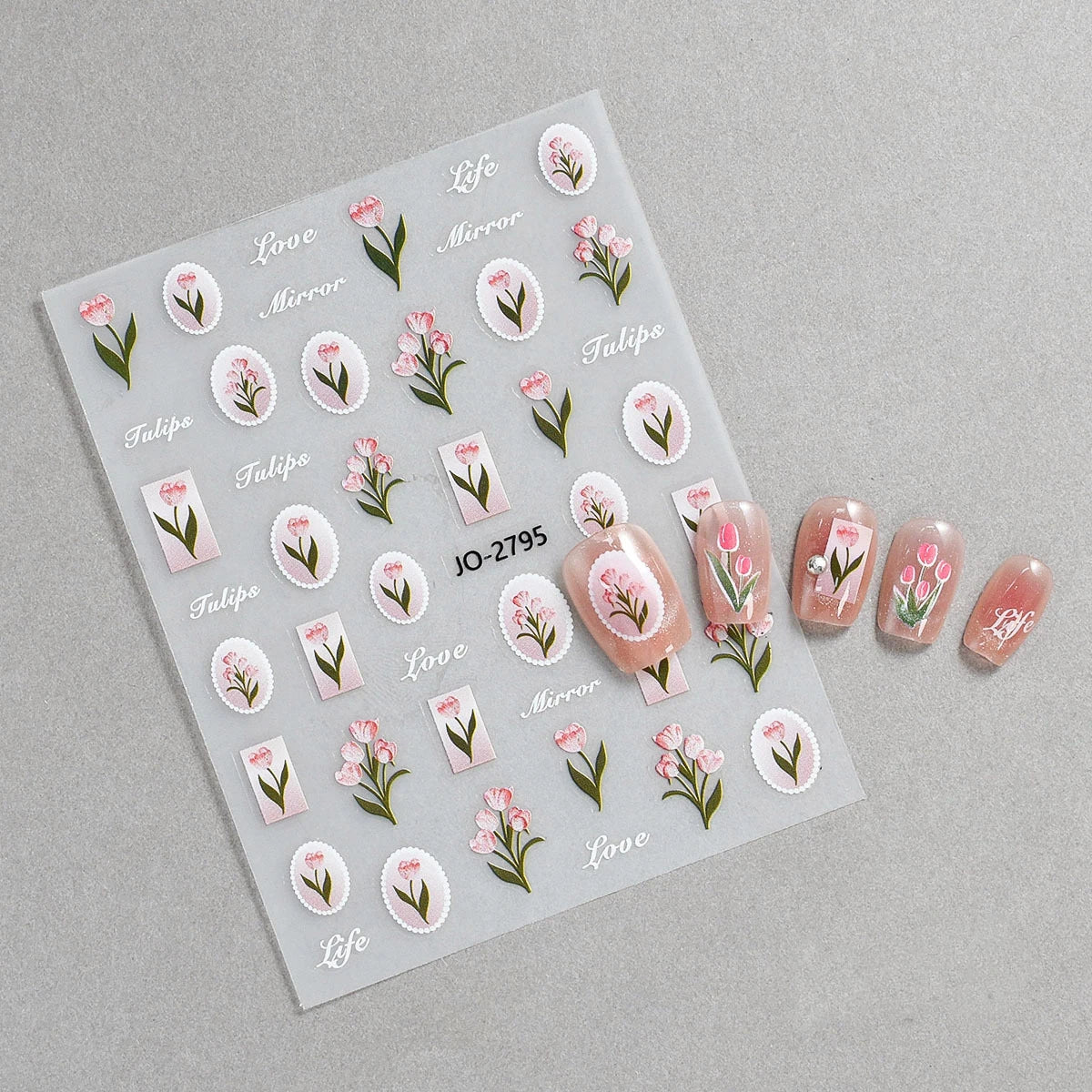 3d Nail Art Decals Spring Booming Violets Lavenders Purple Blue Pink Flowers Butterflys Stickers Decoration For Nail Tips Beauty