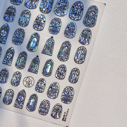 Wild Daisy Crystal Diamond Nail Sticker 5D Adhesive Flower Trendy Nail Art Stickers DIY Nail Art Decorations 3D Manicure Decals