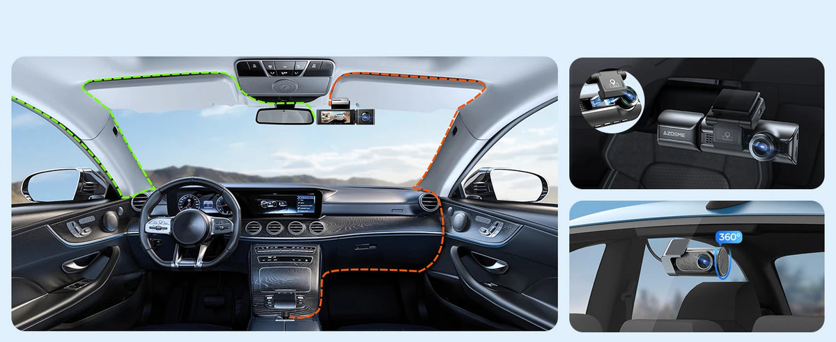 AZDOME M550 Pro 5.8Ghz WiFi 2/3 Channel Dash Cam 4K+2.5K Built-in GPS 3.19" IPS Screen Car DVR IR Night Vision 24H Parking Mode