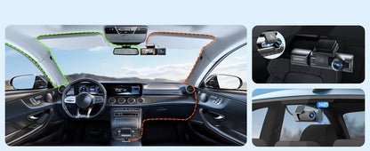 AZDOME M550 Pro 5.8Ghz WiFi 2/3 Channel Dash Cam 4K+2.5K Built-in GPS 3.19" IPS Screen Car DVR IR Night Vision 24H Parking Mode