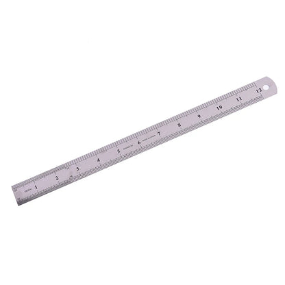 30cm  METAL RULER Stainless Steel Straight Edge Drawing Cutting Non Skid Back