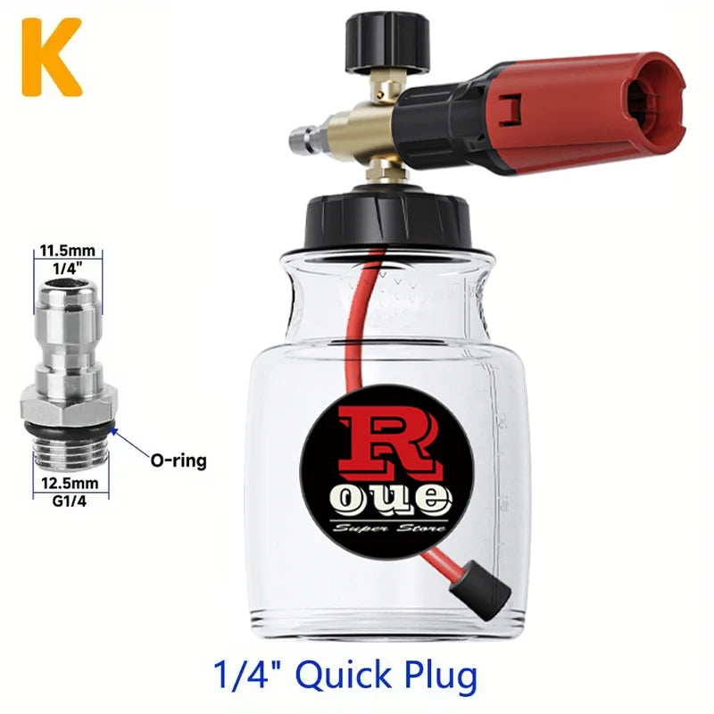 KAIKARAI High-Pressure Cleaning Gun Black-red Foam Watering Can Simple Car Washing Tools Outdoor Garden Washing Machine Bubbler
