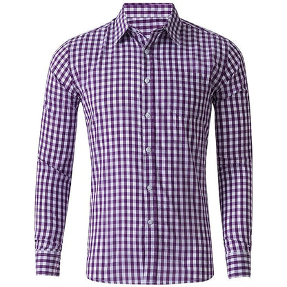Men's Long Sleeve Shirt Casual Plaid Color Summer 3D Printed Lapel Shirt Summer New  Fashion Casual Men's Clothing Unisex Tops