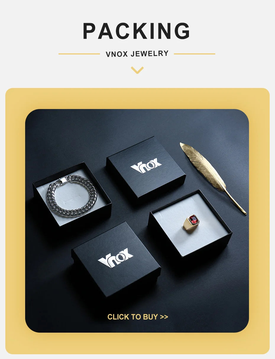 Vnox Geometric Square Natural Stone Pendant Necklace for Men, Gold Silver Color Stainless Steel Blade Chain, Trendy Jewelry Gift